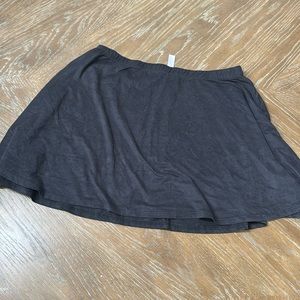 Cacia Charcoal Suede Mini Skirt, L